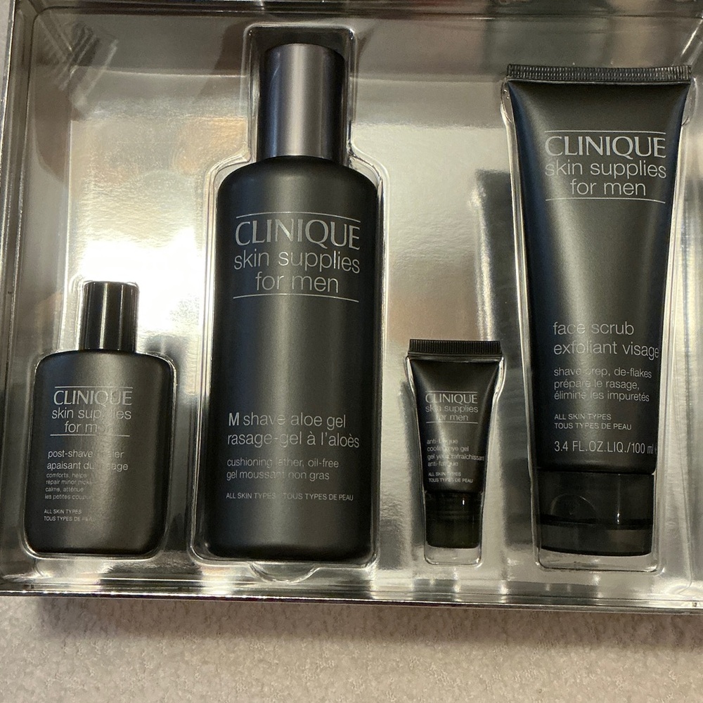 Clinique Charcoal Box with Silver Logo